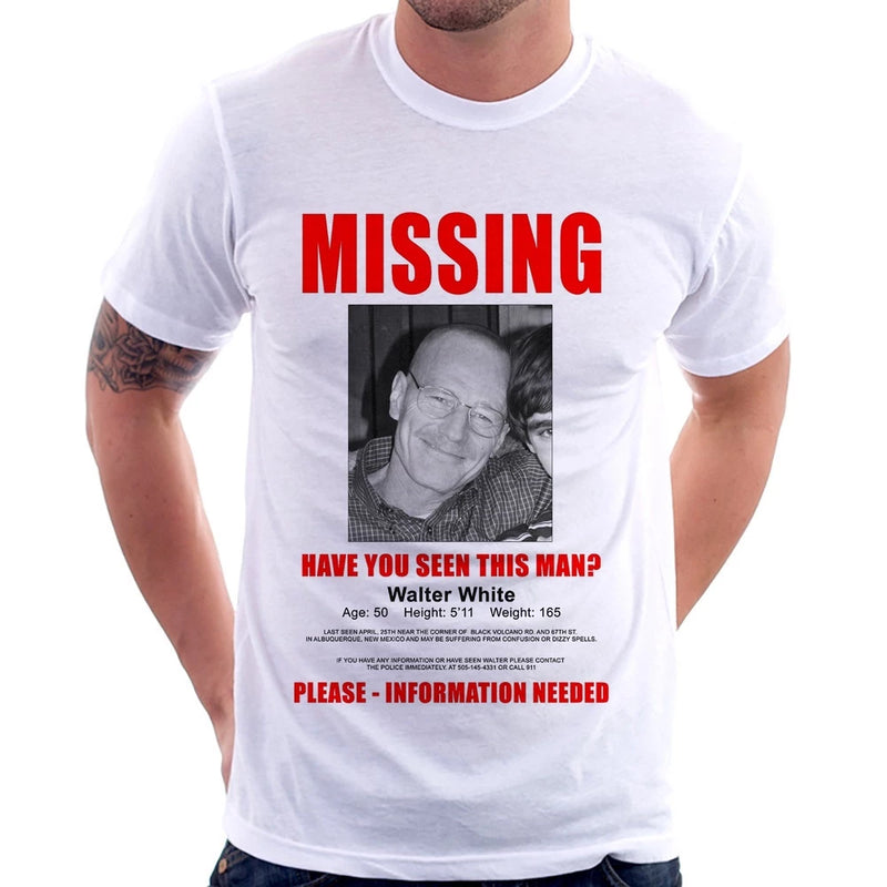 Camiseta Breaking Bad Walter White Missing